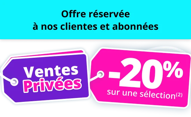 Ventes privées: -20% sur une sélection d'articles