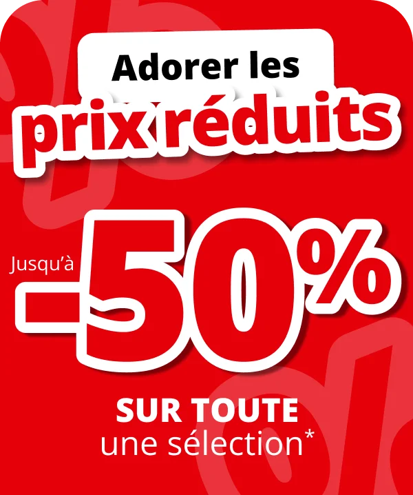 Jusqu'à -50% sur toute une sélection