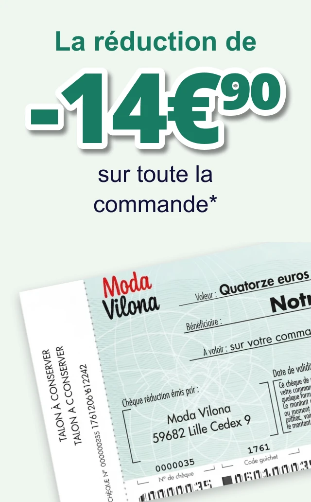 La réduction de -14€90 sur toute la commande